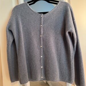 Sézane Gaspard Cardigan in Vintage Blue